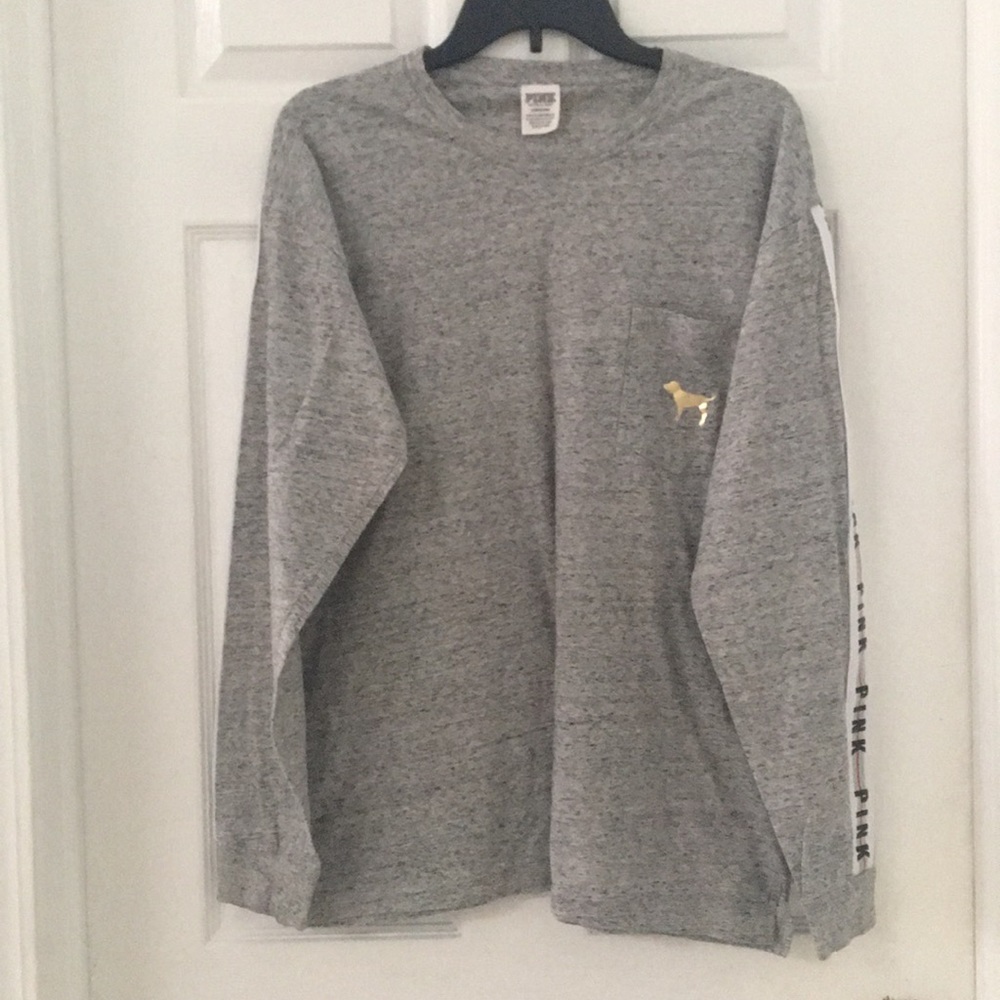 🧿#1 Long sleeve tee w/ ribbon arms & sequin dog